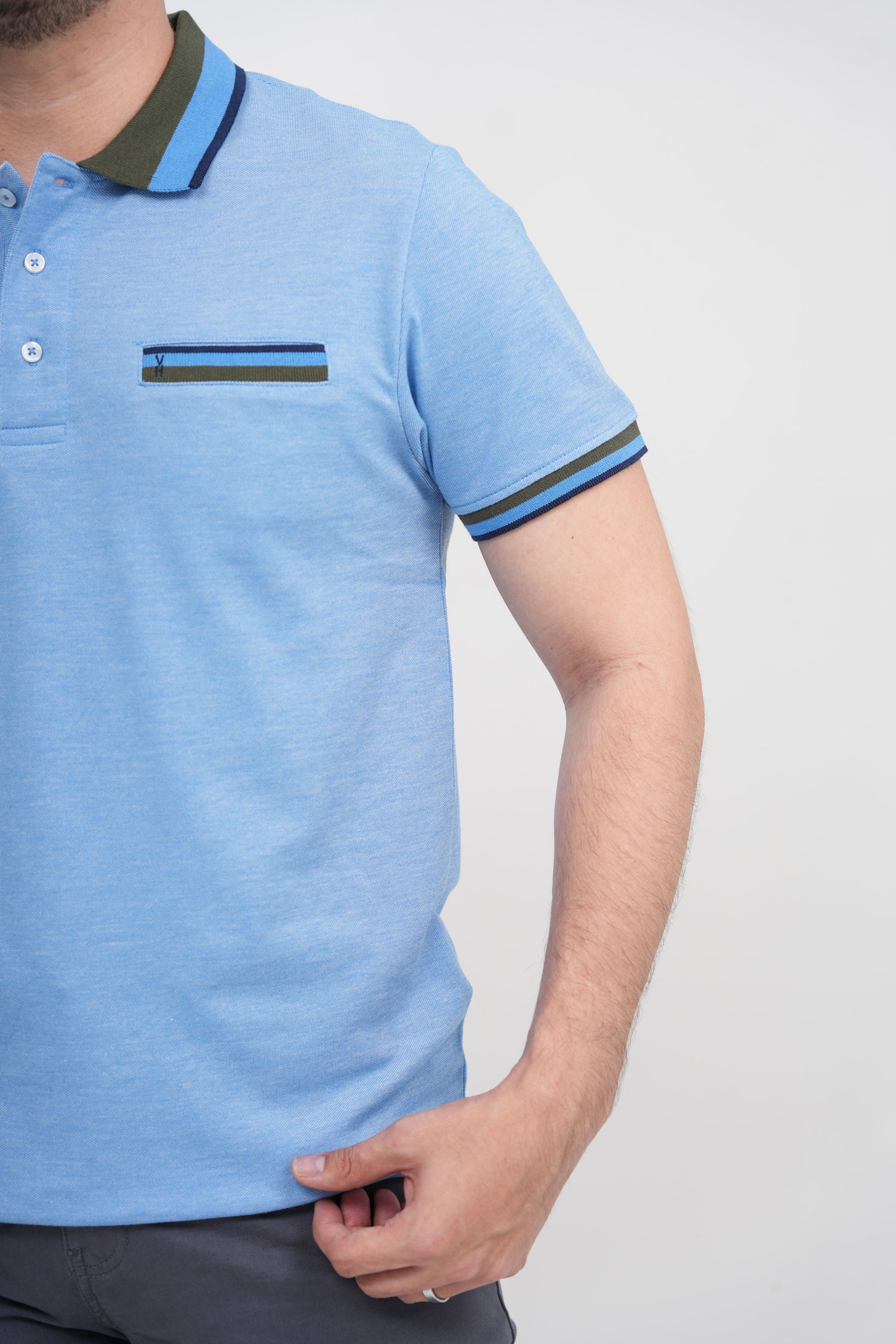 TB Polo - 1 50% Algodón 50% Polyester - Azul