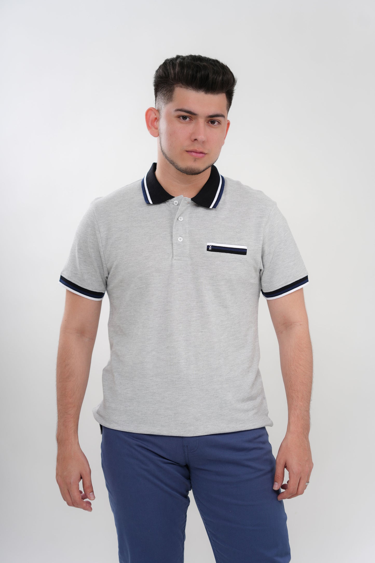 TB Polo - 3 46% Algodón 49% Polyester 5% Viscosa - Gris