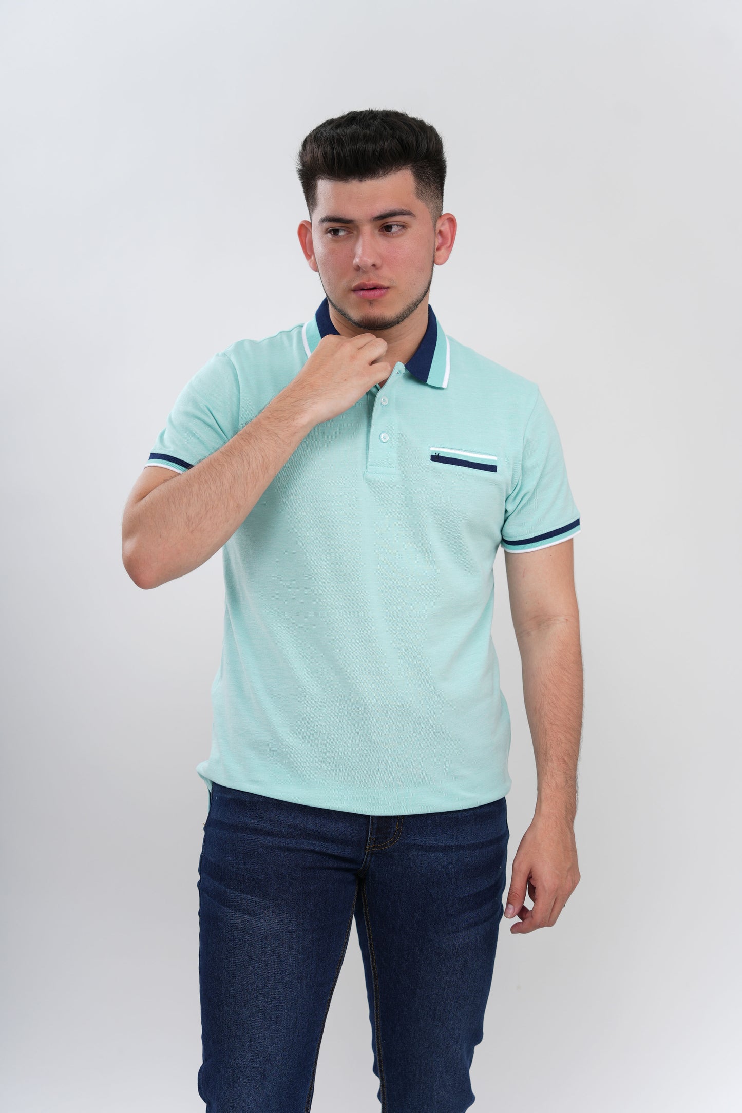 TB Polo - 1 50% Algodón 50% Polyester - Aqua