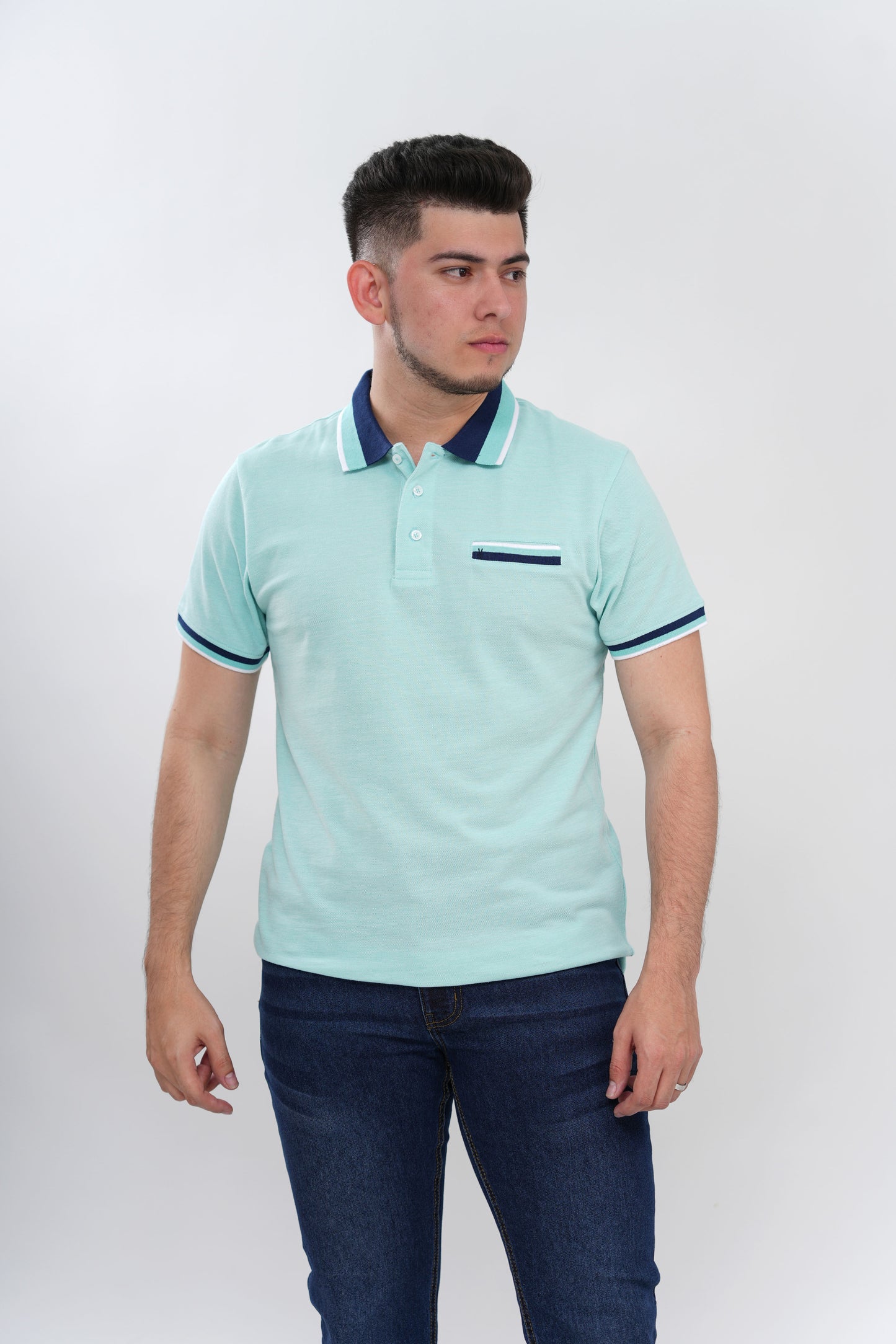TB Polo - 1 50% Algodón 50% Polyester - Aqua