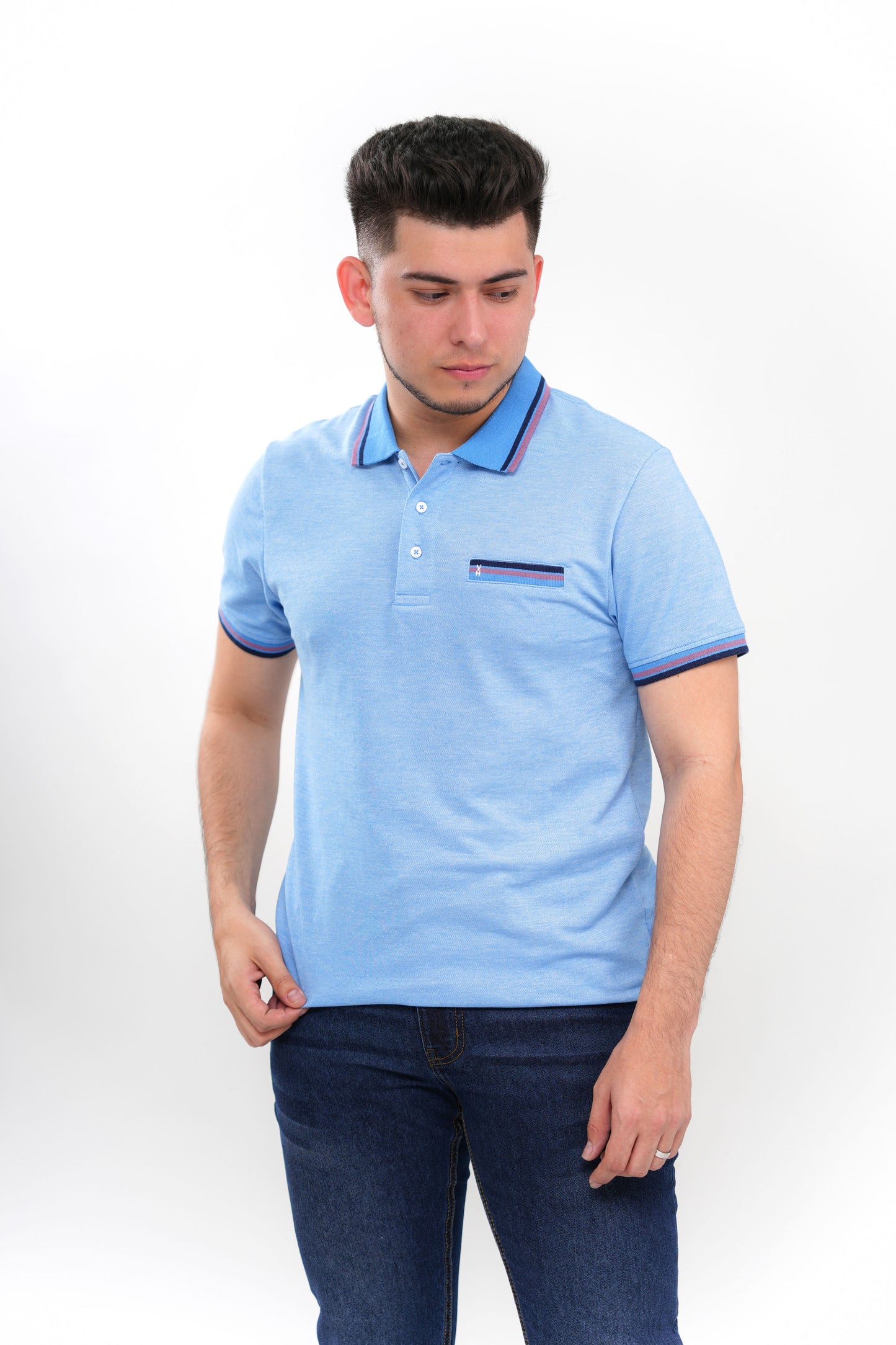 TB Polo - 3 50% Algodón 50% Polyester - Azul