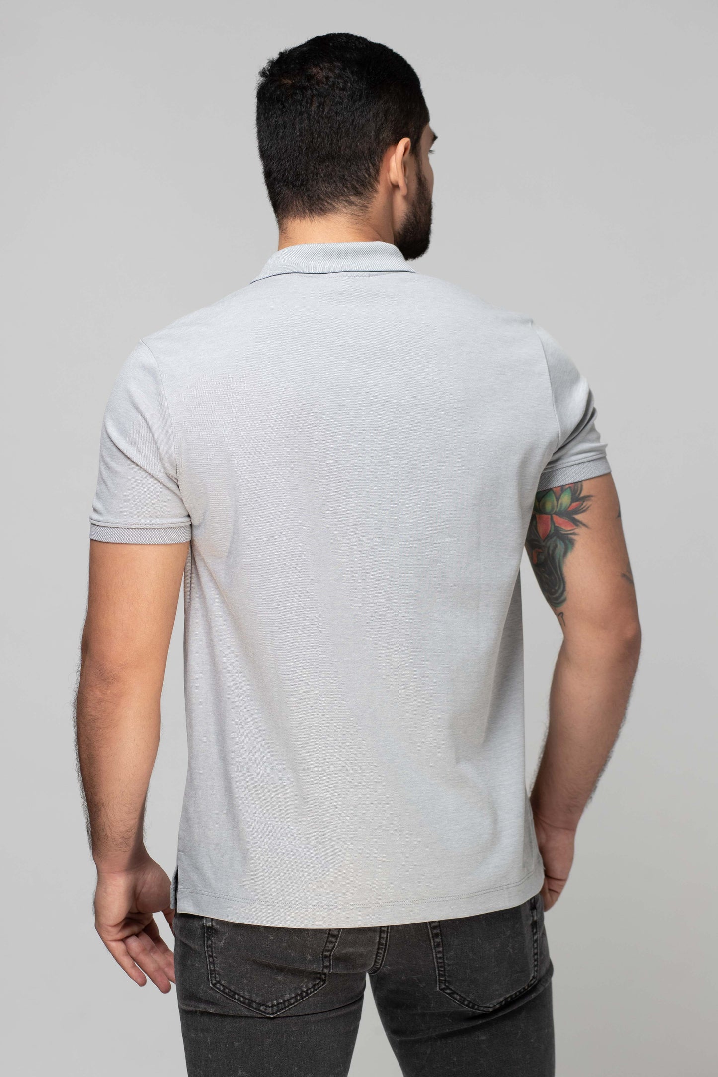 Polo Solido Gris