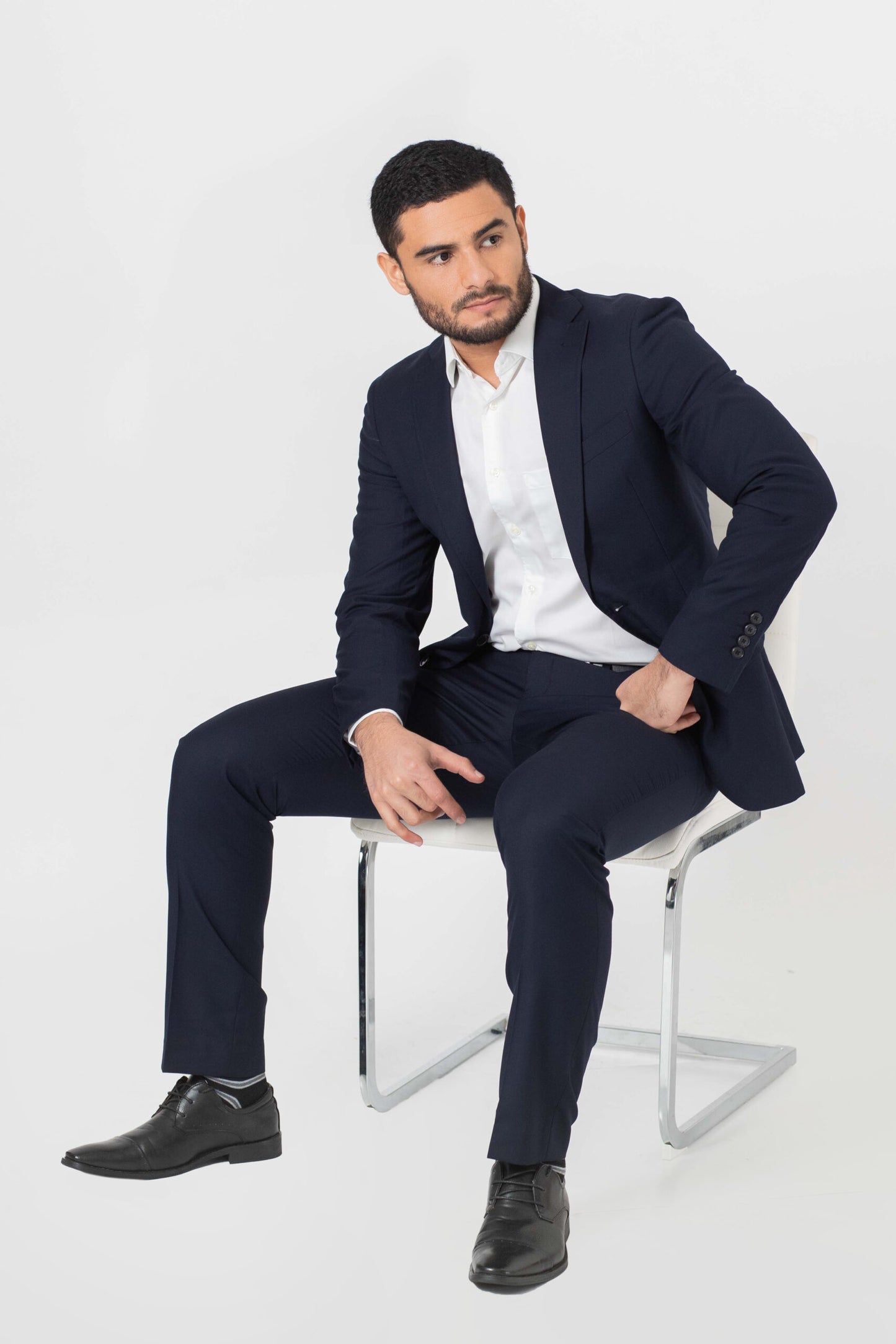 Traje Sólido flex Azul Royal