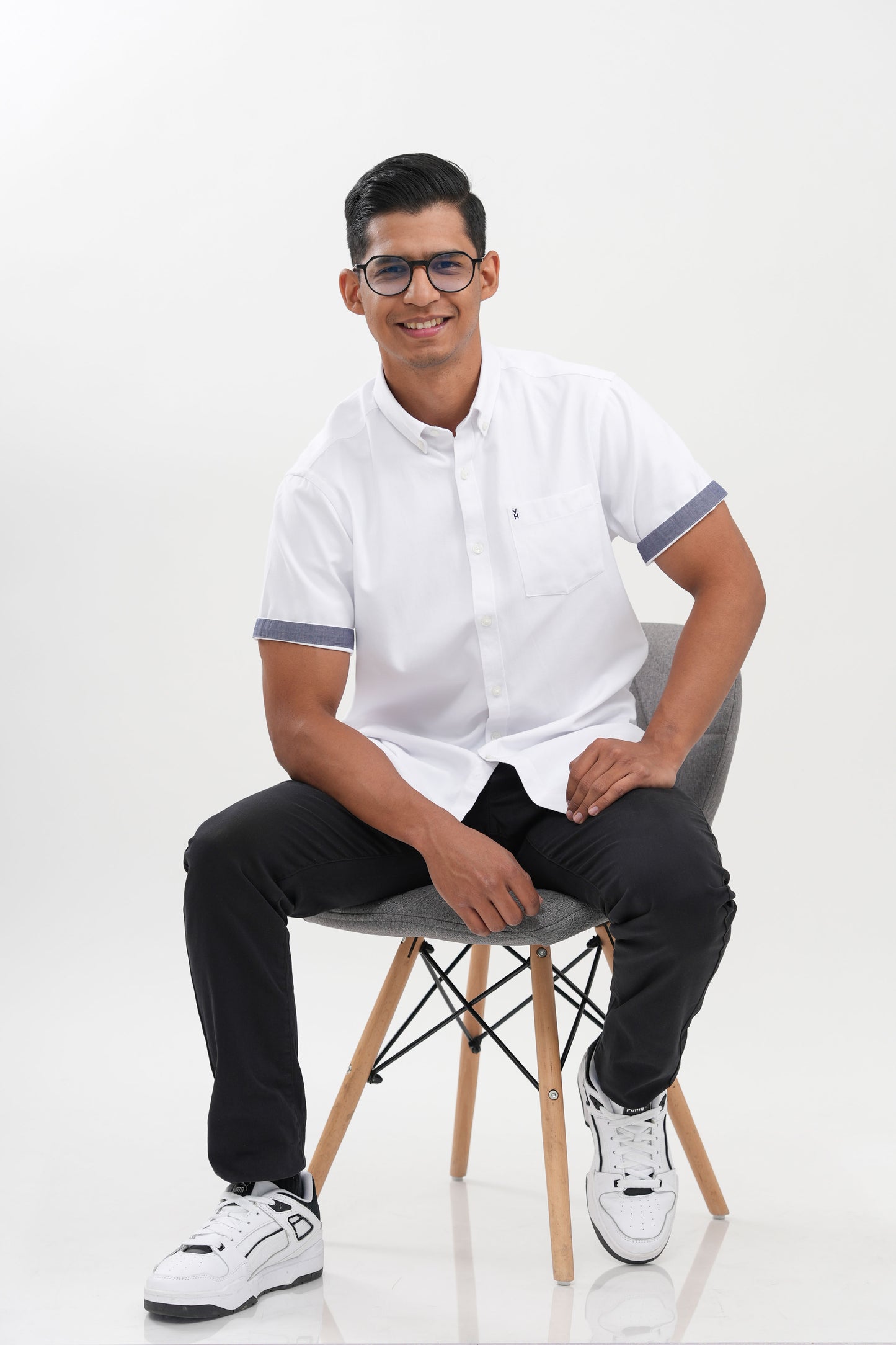 CAMISA NOS BASIC BL MC CUADROS