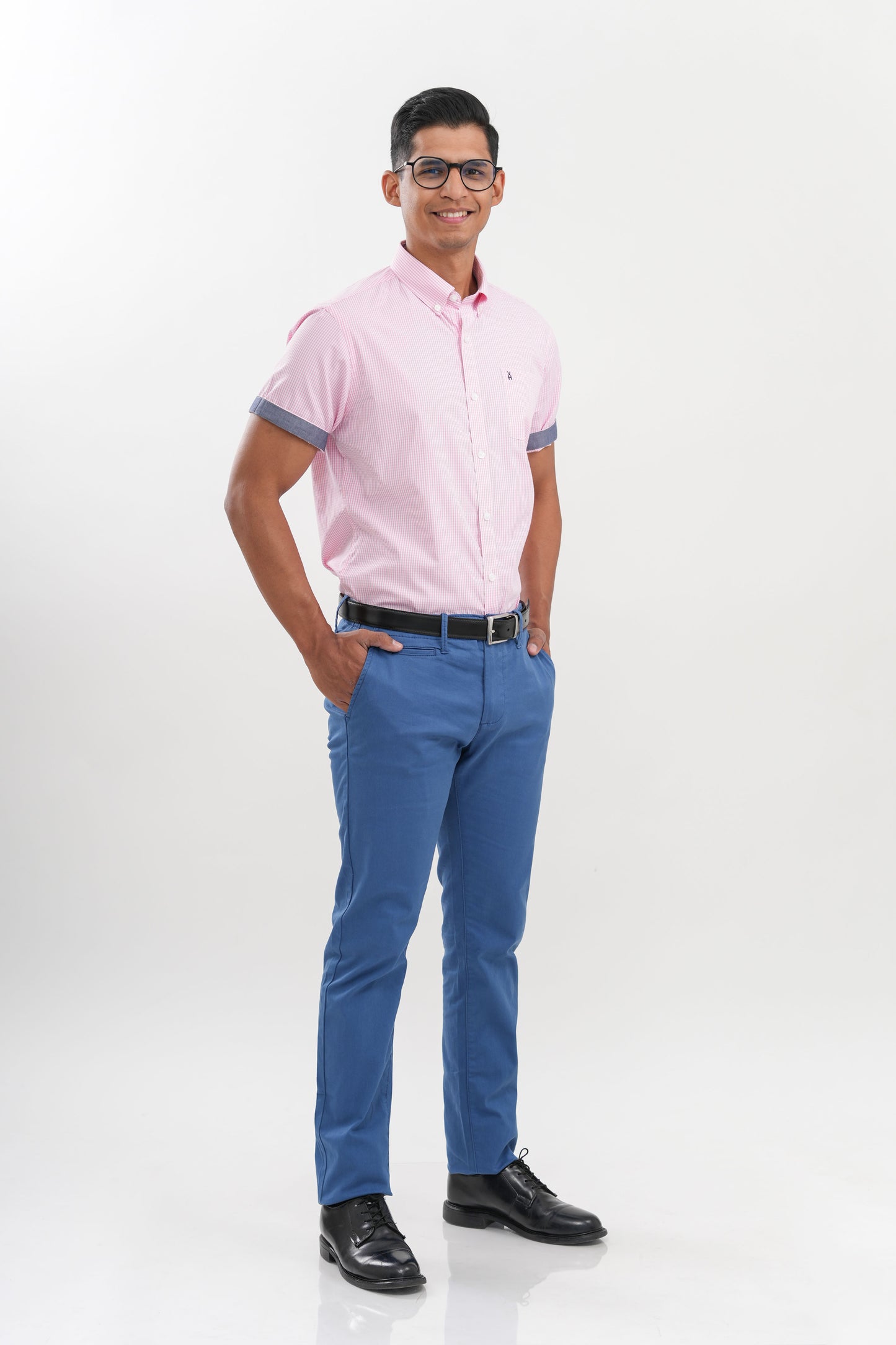 CAMISA NOS BASIC BL MC CUADROS