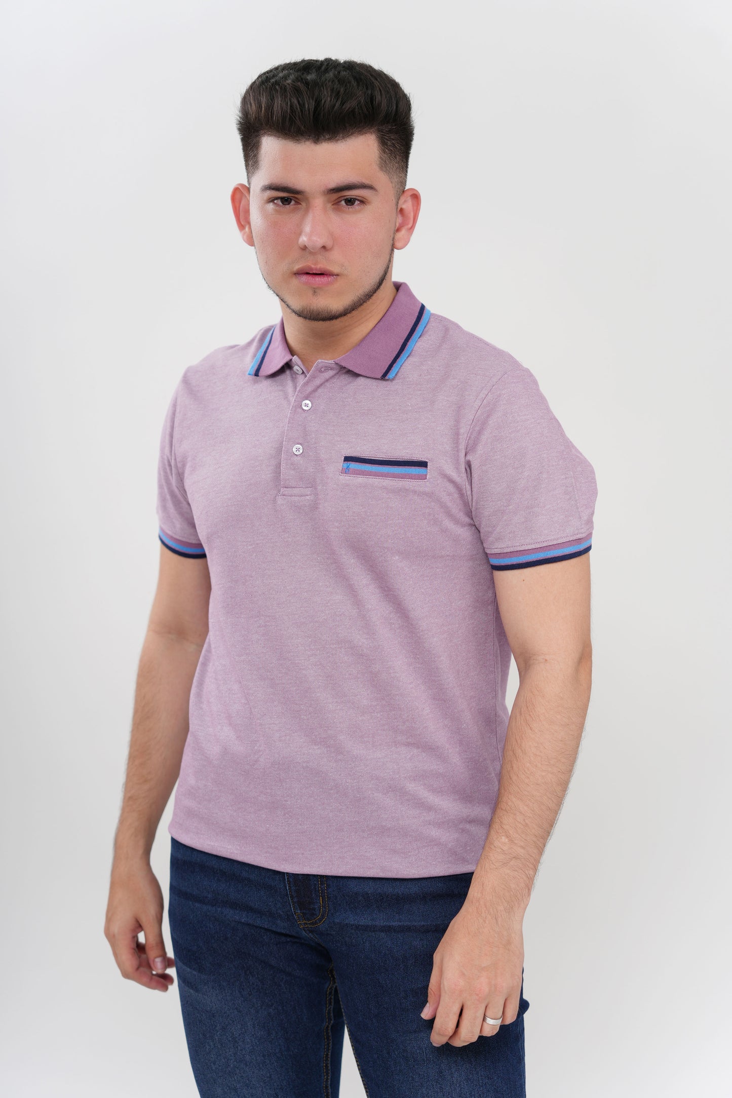 TB Polo - 3  50% Algodón 50% Polyester - Violeta
