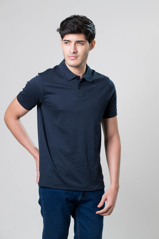 Polo Solido Azul Navy
